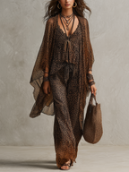 Clarisa | Vintage Leopard Print Three Piece Set