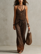 Clarisa | Vintage Leopard Print Three Piece Set