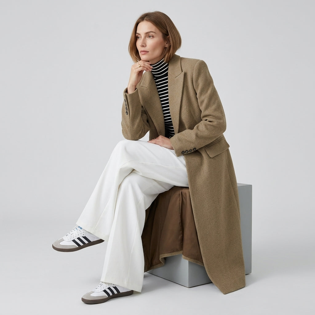 Kerenza | Women's Long Wool-Blend Coat