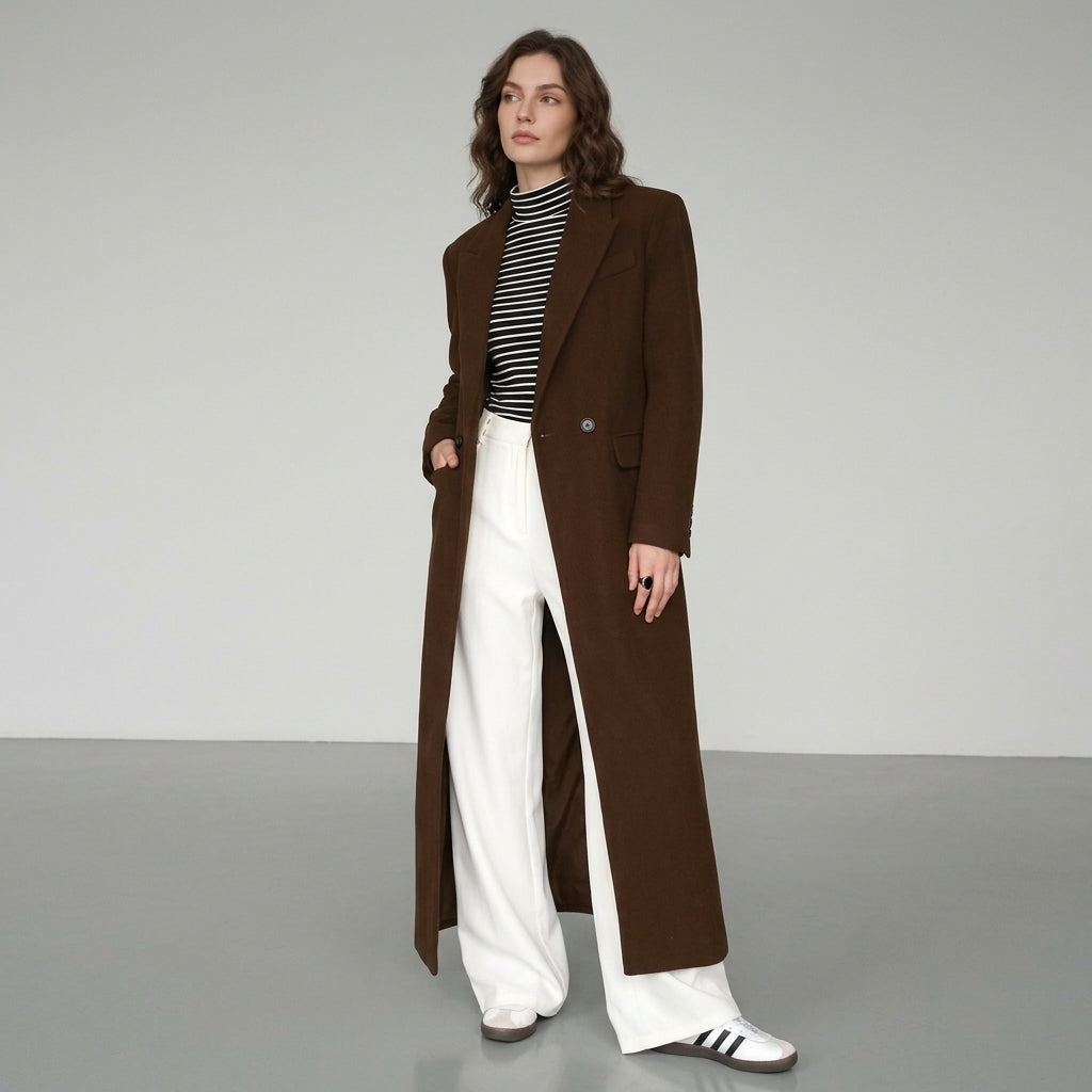 Kerenza | Women's Long Wool-Blend Coat
