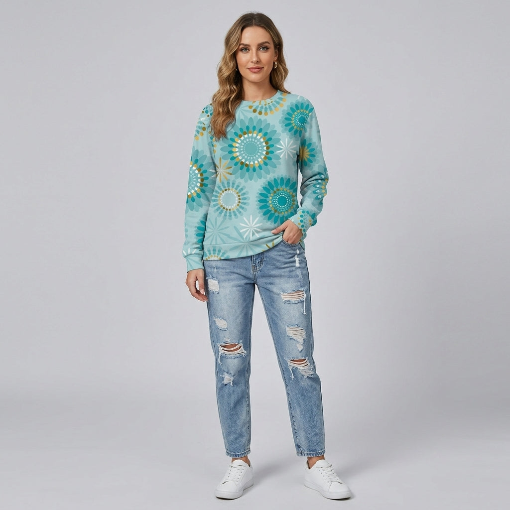 Noeline | Women's Sweater with Geometric Print