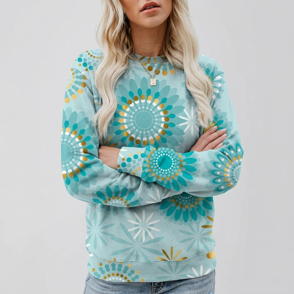 Noeline | Women's Sweater with Geometric Print