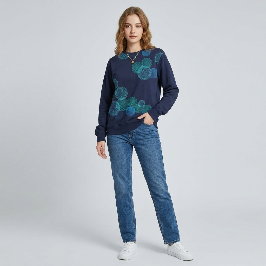 Noeline | Women's Sweater with Geometric Print