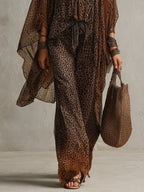 Clarisa | Vintage Leopard Print Three Piece Set